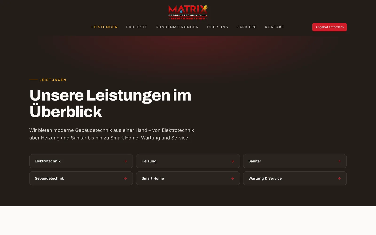 Matrix Gebäudetechnik – Leistung / Problem